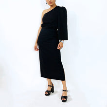 Load image into Gallery viewer, Black One Shoulder Cotton Top | ALPHONSINA