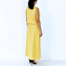 Load image into Gallery viewer, Golden Yellow  Semi 'A' Skirt | Silk | ALPHONSINA