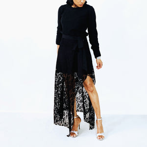 Black Lace Skirt | ALPHONSINA