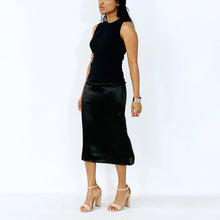 Load image into Gallery viewer, Black Satin Skirt | ALPHONSINA