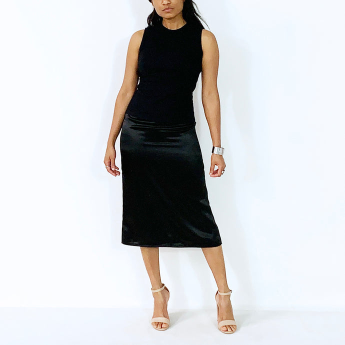 Black Satin Skirt | ALPHONSINA