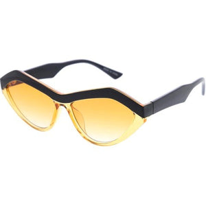 Yellow Zig Zag Cat Eye Sunglasses | ALPHONSINA