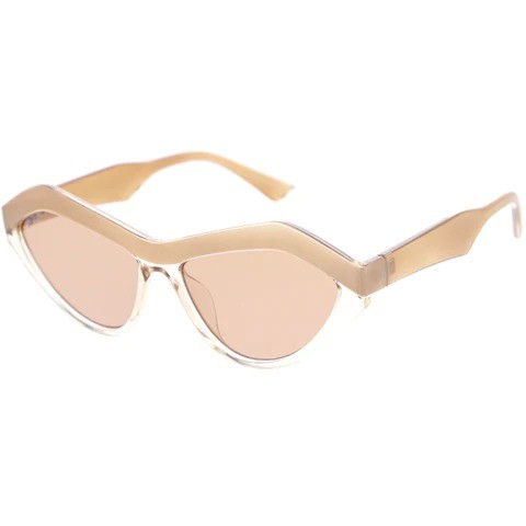 Blush Pink Zig Zag Cat Eye Sunglasses | ALPHONSINA
