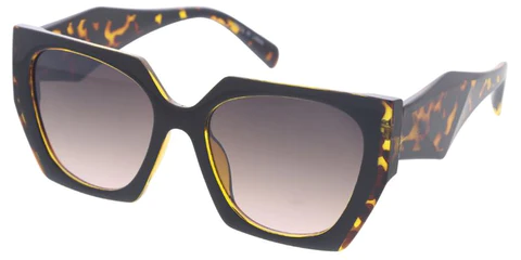 Yellow Polygonal Cat eye Sunglasses | ALPHONSINA