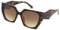Brown Polygonal Tortoise Cat eye Sunglasses | ALPHONSINA