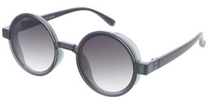 Grey Industrial Round Sunglasses | ALPHONSINA