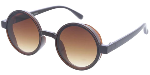 Brown Industrial Round Sunglasses | ALPHONSINA