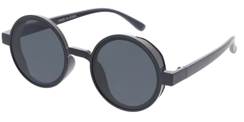 Black Industrial Round Sunglasses | ALPHONSINA