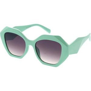 Mint Bulky Geometric Frame Sunglasses | ALPHONSINA