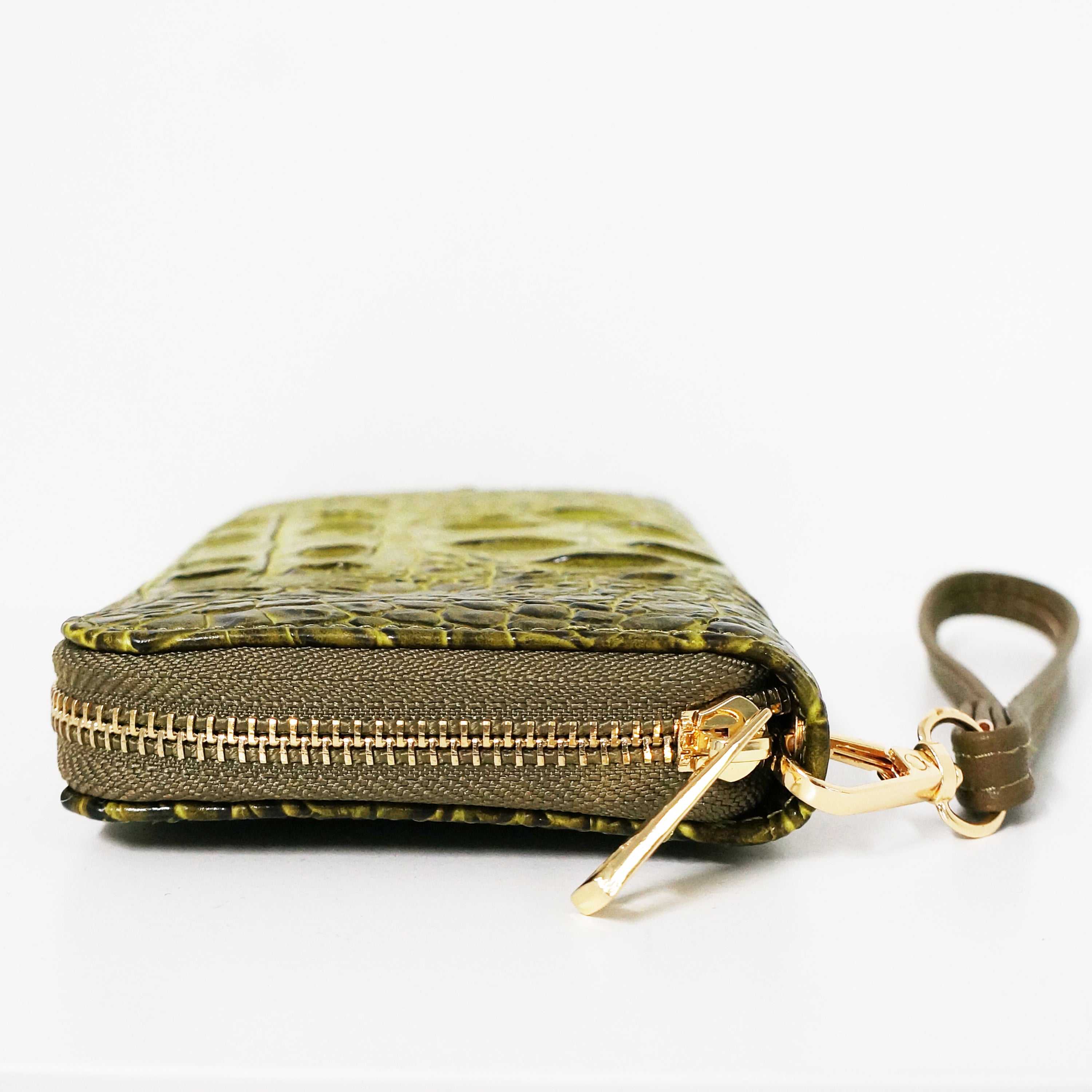 Green Crocodile Wallet | ALPHONSINA