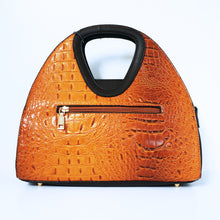 Load image into Gallery viewer, Brown Crocodile Satchel Bag | ALPHONSINA