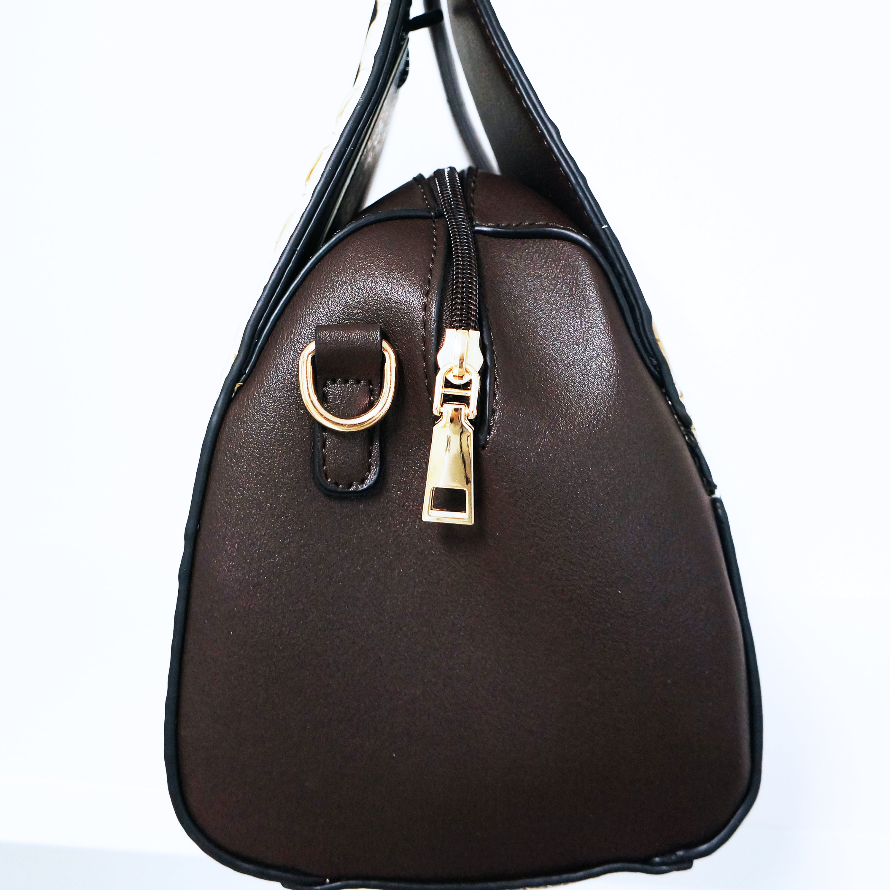 Beige Crocodile Satchel Bag | ALPHONSINA