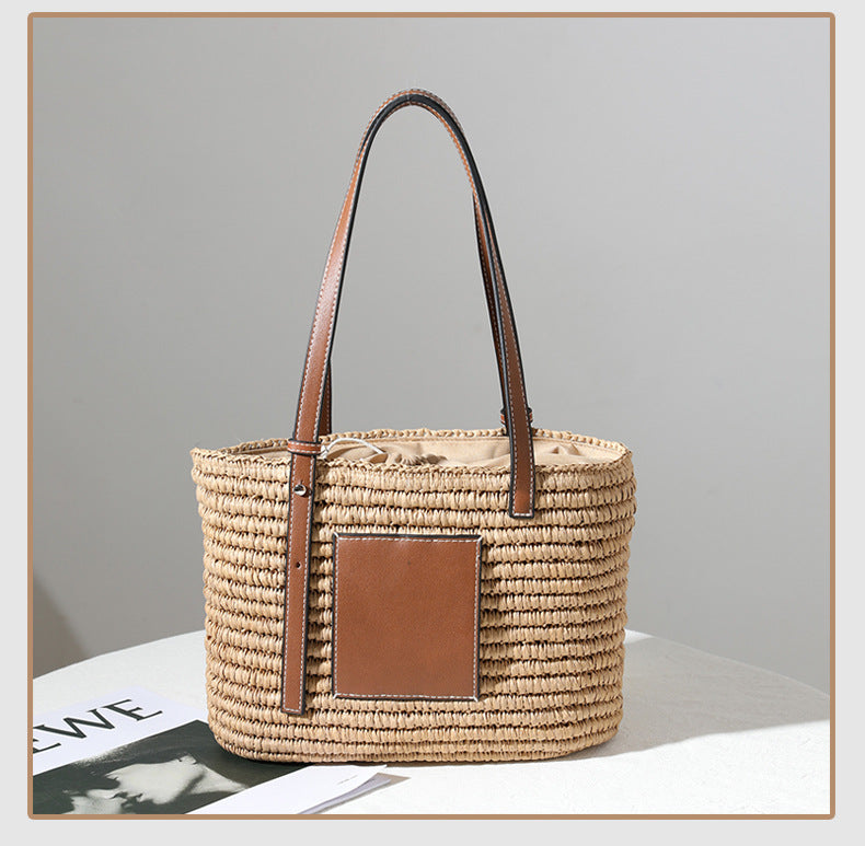 Adjustable Handle Straw Tote | ALPHONSINA