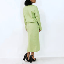 Load image into Gallery viewer, Green Cotton Skirt | ALPHONSINA