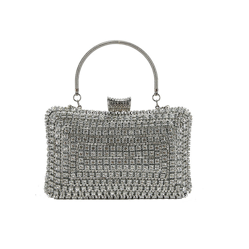 Silver Stoned Accent Evening Bag | ALPHONSINA