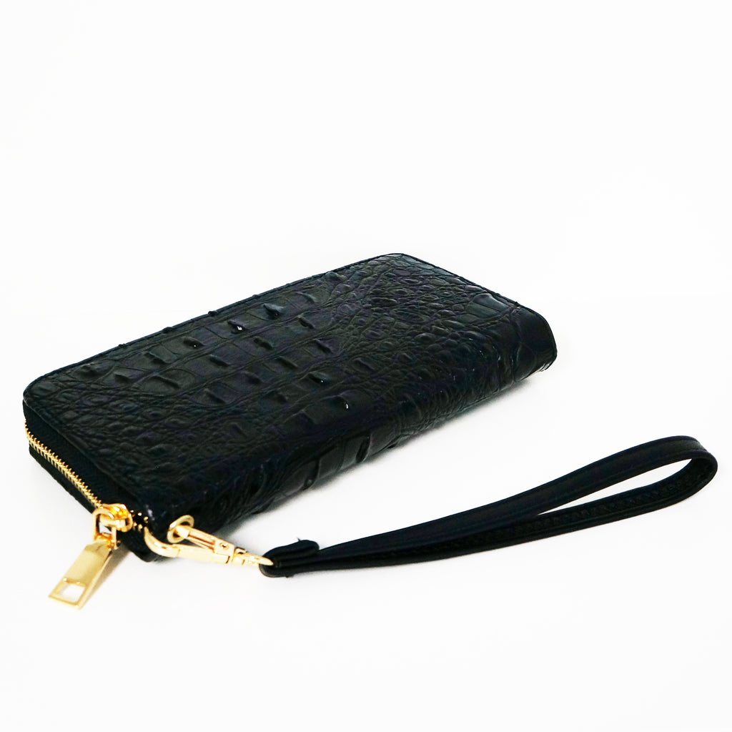 Black Crocodile Wallet | ALPHONSINA