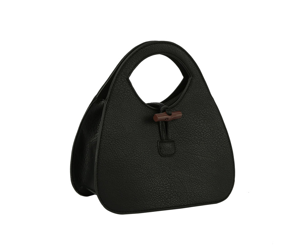 Black Top Handle Satchel | ALPHONSINA