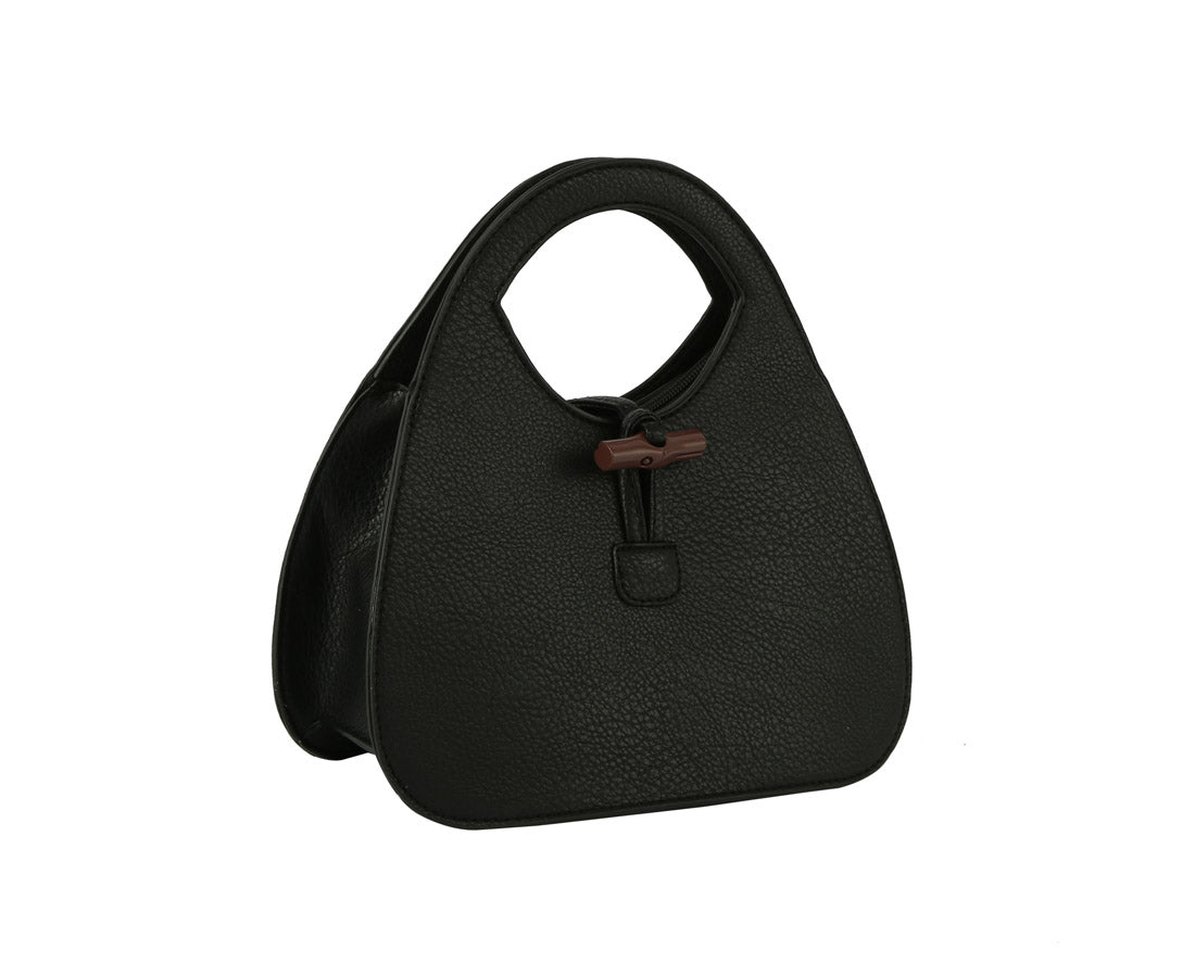 Black Top Handle Satchel | ALPHONSINA