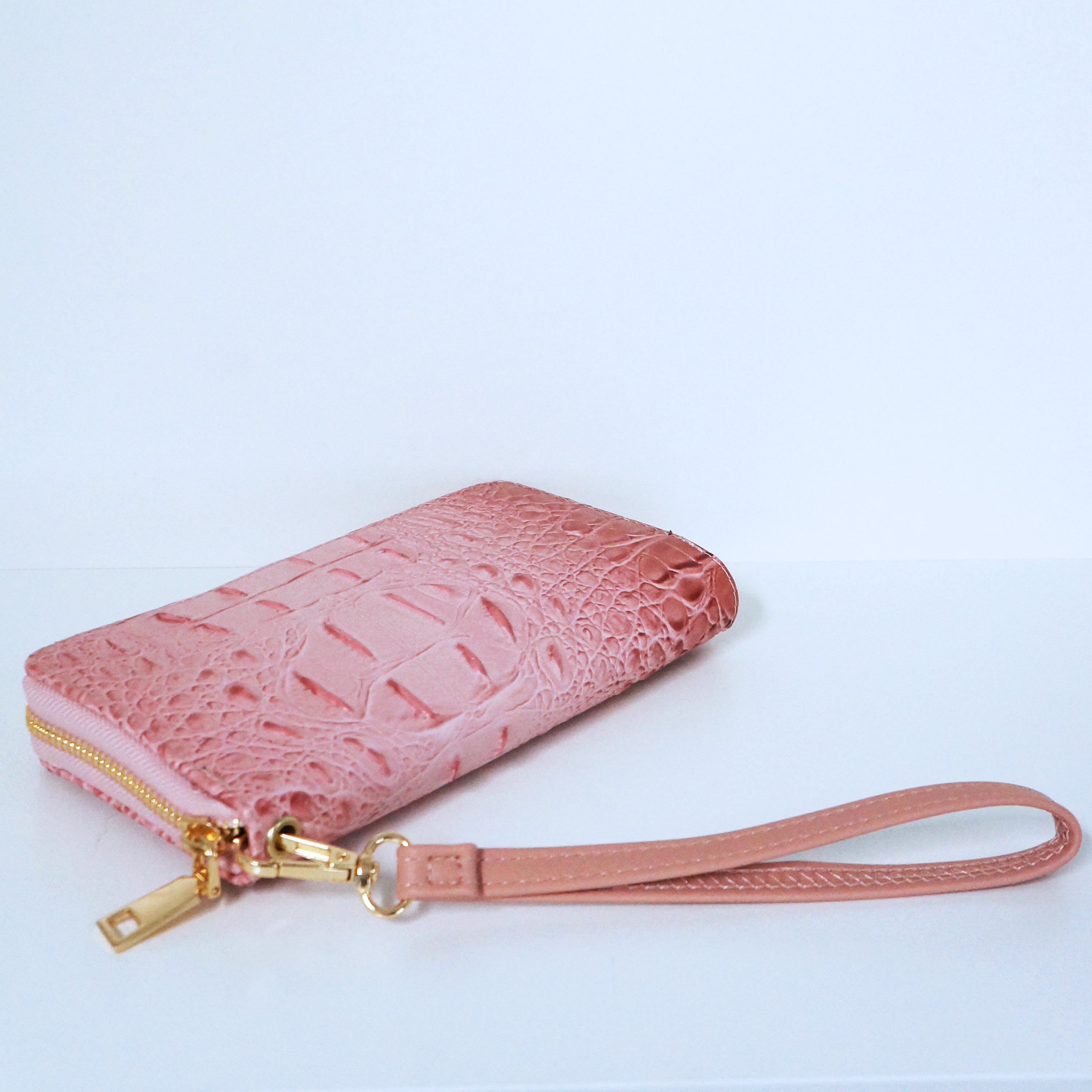 Pink Crocodile Wallet | ALPHONSINA