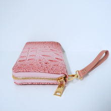 Load image into Gallery viewer, Pink Crocodile Wallet | ALPHONSINA