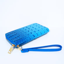 Load image into Gallery viewer, Blue Crocodile Wallet | ALPHONSINA