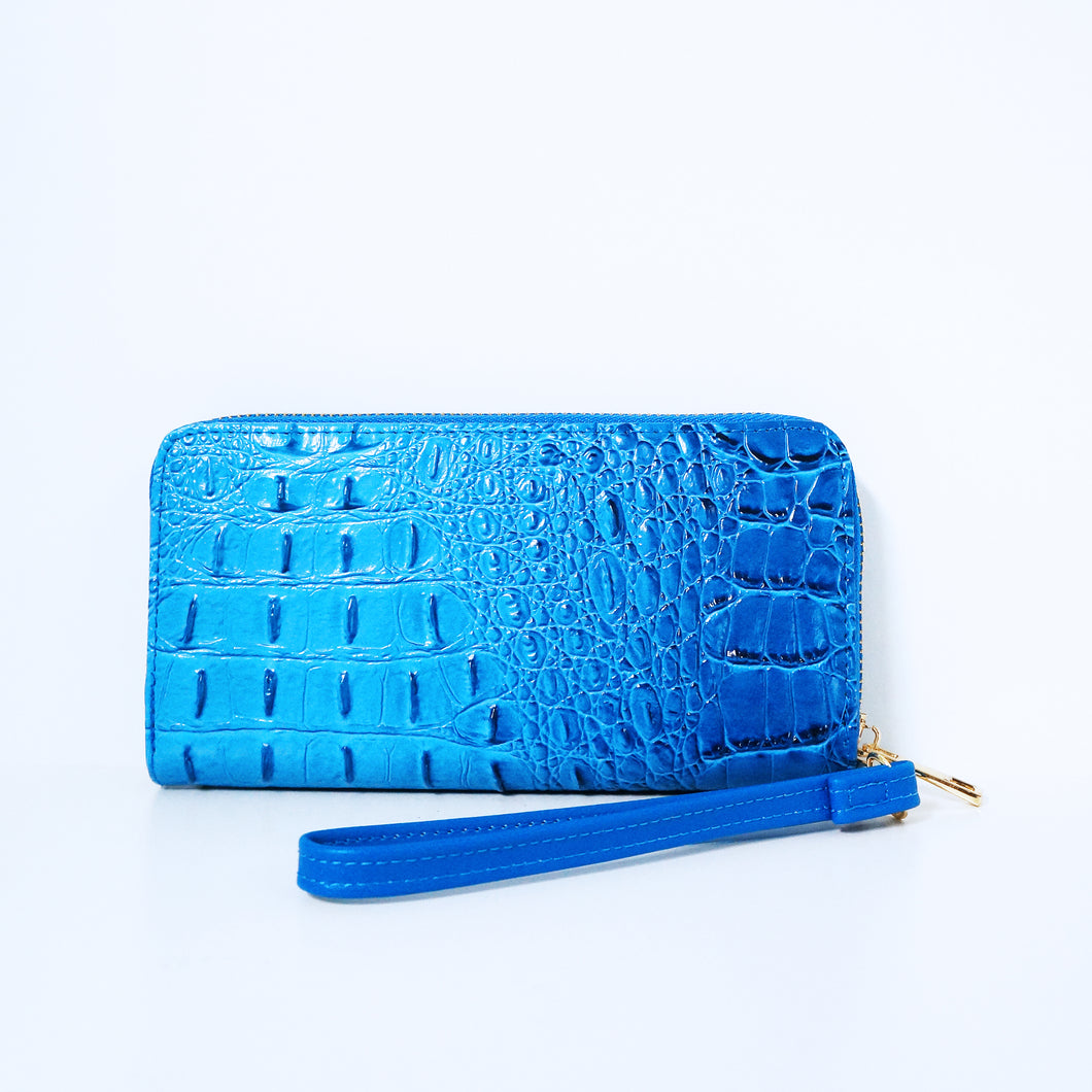 Blue Crocodile Wallet | ALPHONSINA