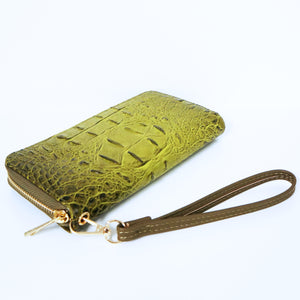 Green Crocodile Wallet | ALPHONSINA