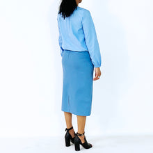 Load image into Gallery viewer, Blue Straight Skirt | ALPHONSINA