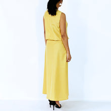 Load image into Gallery viewer, Golden Yellow  Semi &#39;A&#39; Skirt | Silk | ALPHONSINA